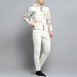 Conjunto de Sudadera con Capucha y Pantalones Deportivos de Forro Polar para Hombre, Ropa Deportiva Informal, Corte Holgado, Ropa de Invierno, Logotipo Personalizado, Venta al Por Mayor - Product Image 5