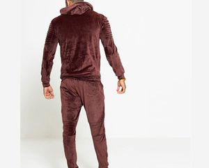 Survêtement en velours doux pour homme, deux pièces, veste zippée, pantalon droit - Product Image 2