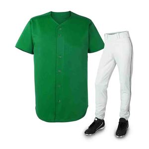 Ensemble uniforme et maillot de baseball, chemise à manches courtes boutonnée et pantalon blanc pour l'entraînement au softball - Product Image 4