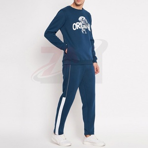 Conjuntos Deportivos de Felpa de Algodón para Hombre 2026, Trajes Deportivos Personalizados con Chaqueta Cortavientos y Cremallera Completa con Logotipo Impreso Personalizado - Product Image 3