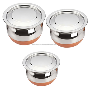 Marmite en acier inoxydable allemand de qualité supérieure avec base en cuivre – Marmite de cuisson robuste - Product Image 1