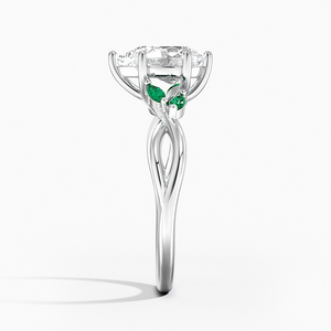 BOJ <b>Ring</b> 068 Pear Cut 925 <b>Silver</b> Engagement <b>Ring</b> With <b>Emeralds</b> Diamond <b>Ring</b> 2ct D Color VVS1 Moissanite GRA Certified Sale - Product Image 3