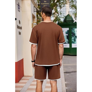 Men 2 Piece <b>Set</b> Manufacturer 220 GSM Cotton T Shirt Cargo Shorts <b>Set</b> Oversized Summer Casual OEM Custom Logo Bulk - Product Image 2
