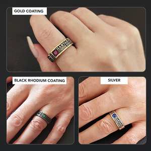 Bague d'école BOJ 035 personnalisée en argent et diamant, cadeau unisexe pour la remise des diplômes universitaires, occasions de fête, prix bas - Product Image 3