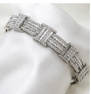 Good Quality Moissanite Hiphop Bracelet Jewelry Accessory for <b>Men</b> Women Wedding and Party Wear Available At Affordable Price - Product Image 5
