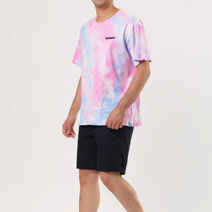 Chemise tie-dye respirante de qualité supérieure, écologique, avec logo personnalisé, manches courtes, décontractée, pour hommes, service OEM - Product Image 2