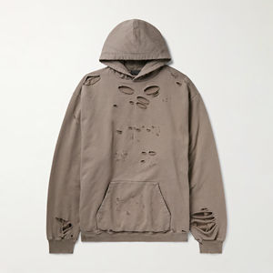 Sweat à capuche sportswear en chenille brodé sur mesure pour hommes et femmes, 100% coton, tissu tricoté, design vieilli, tailles US, hiver, personnalisé - Product Image 1