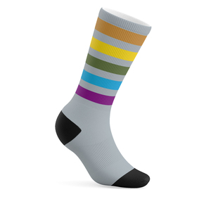Chaussettes montantes personnalisées de haute qualité pour hommes en Spandex/Polyester, avec doublure en coton respirant et écologique, pour le basketball et les sports (taille adulte) - Product Image 2