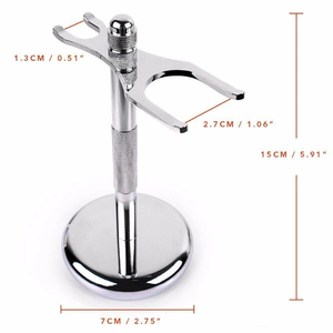 Shaving Set Adjustable Safety Razor Double Edge Wet Shaving Brush <b>Stand</b> 5 Blade Set Man Gift With Stainless Steel And Custom <b>Log</b> - Product Image 5