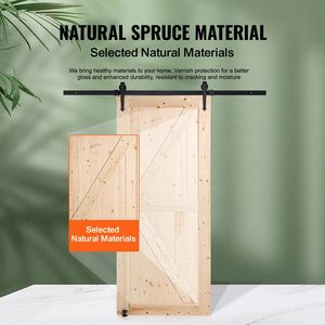 Kit Ferramenta per Porta Scorrevole in Legno 8 in 1, Guida a Pavimento D 36'' x 84'', per Porte Scorrevoli Silenziose e Scorrevoli per Soggiorno - Product Image 3