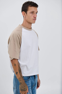เสื้อยืดผู้ชายทรงบ็อกซี่ แร็กแลน แบบครอป โอเวอร์ไซส์ ผ้าฝ้าย 100% 250gsm ทรงหลวม สไตล์ฮิปฮอป สตรีทแวร์ สั่งทำได้ตามแบบ สหรัฐอเมริกา - Product Image 3