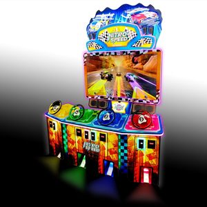 เครื่องเกมอาร์เคดไนโตรสปีด 4 ผู้เล่น แบบหยอดเหรียญ เกมสนุกสำหรับครอบครัว หน้าจอ HD 65 นิ้ว เกมแข่งรถแบบอินเทอร์แอคทีฟสำหรับเด็ก - Product Image 3