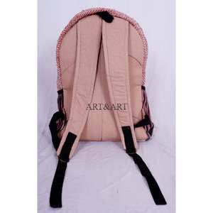 Mochila Unisex de Lona de Algodón Estilo Vintage, Hecha a Mano, Estilo Natural, Ligera, con Cierre de Cremallera, Correa Ajustable, Cómoda - Product Image 3