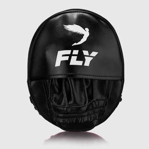 Último Modelo OEM Guante de Boxeo de Cuero Genuino de Vaca con Protección para Dedos MMA Muay Thai Kickboxing Negro Fly Focus Mitt - Product Image 6