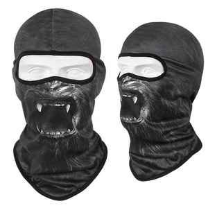 Cagoule imprimé léopard unisexe en Spandex et Polyester, respirante et imperméable, avec un trou unique pour les activités de plein air - Product Image 5