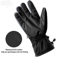 Gants de ski d'hiver à thème ski, coupe-vent, compatibles écrans tactiles, avec doublure polaire épaisse, unisexes