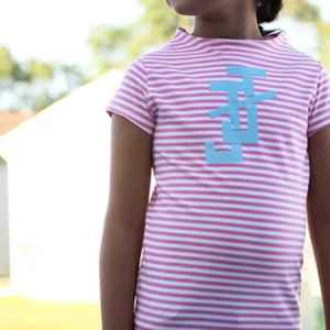 Robe décontractée en coton rayé pour filles Jack and Jill, manches courtes, mode estivale pour enfants, confortable et douce, vêtements pour jeunes - Product Image 3