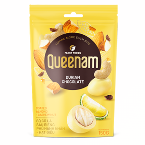 Approvisionnement direct usine en gros HALAL OEM/ODM Dragées chocolatées de haute qualité, Amandes et noix de cajou enrobées de chocolat saveur Durian 150G Prix attractif - Product Image 1