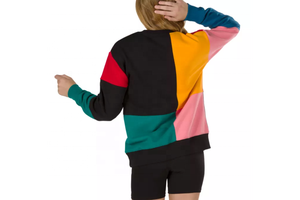 Sweat-shirts décontractés pour femmes, col rond, 100% coton molletonné, écologiques, unis, pour l'hiver, style streetwear, avec logo sur le devant, sur mesure - Product Image 2