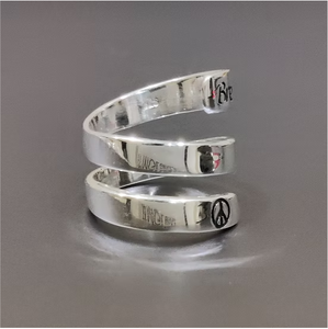 Anillo Espiral Delicado de Plata Sólida 925, Sencillo Símbolo de Paz, Anillo Bypass, Joyería de Inspiración para Uso Diario, Regalo - Product Image 2