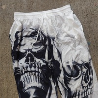 Pantalon de jogging pour homme de qualité supérieure, design original, motif tête de mort, impression intégrale par sublimation, taille élastique.
