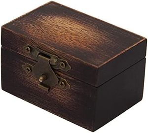 กล่องใส่แหวนหมั้นไม้สไตล์เรียบง่าย กล่องใส่แหวนไม้เนื้อแข็งสำหรับขอแต่งงานและเก็บแหวนแต่งงาน - Product Image 4