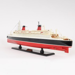 Maqueta de barco de madera pintada a mano SS France, decoración náutica para hotel, oficina, hogar y regalo - Contacto para venta al por mayor - Product Image 2