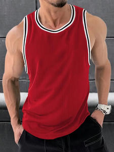 Camisetas sin mangas de secado rápido para gimnasio y entrenamiento para hombre, transpirables, de corte ajustado, estilo casual, con logo personalizado, a precio responsable. - Product Image 5
