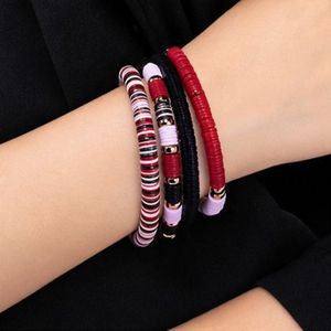 Rizir Fashion Bohemian Christian Handmade <b>Beaded</b> Bracelet <b>Set</b> Colorful Sequin Stackable Stretch 14K Gold Plated Women's - Product Image 2