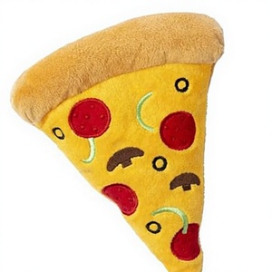 Juguete de Peluche para Mascotas con Diseño de Pizza, Relleno de Algodón Velboa, Poliéster y Algodón PP, Material Suave, Lavable, para Navidad - Product Image 1