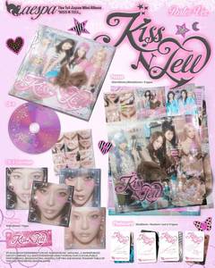 aespa Kiss N Tell [คิส แอนด์ เทลล์] (เวอร์ชั่นคิส แอนด์ เทลล์) เพลงป๊อป หนังสืออิเล็กทรอนิกส์ ซีดี กระดาษ พลาสติก ภาษาเกาหลี ทุกวัย KR - Product Image 3