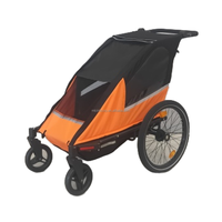Remorque-poussette 3-en-1 pour bébé avec suspension indépendante pour les sorties, les balades à vélo et les aventures