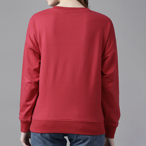 Nouveauté, vente directe d'usine, sweat-shirts pour femmes avec logo personnalisé, matière solide, sweat-shirts pour femmes en coton très vendus - Product Image 3