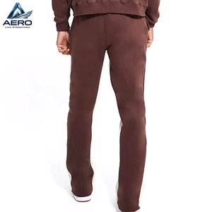 Conjunto de 2 piezas: Sudadera con capucha de cremallera completa y pantalones de chándal con paneles acampanados, con estampado gráfico de estrella naranja y lavado ácido marrón, el mejor producto de 2026 - Product Image 6