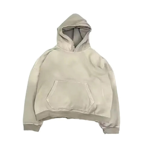 Sudadera con capucha para hombre 2026, estilo vintage con lavado ácido, 100% algodón, de alto gramaje, oversize, estilo streetwear, venta al por mayor, estilo retro - Product Image 2