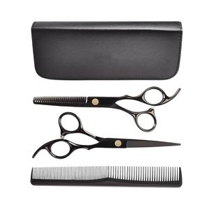 Professional Japanese Stainless Steel Barber Scissor Set Ergonomic Offset <b>Handle</b> Hair Thinning <b>Shears</b> 440C Steel - Product Image 4