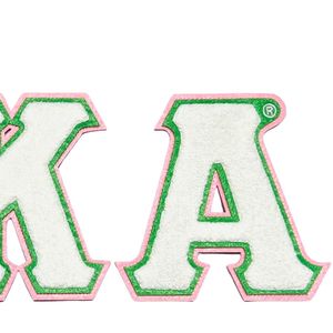 Parche de Chenilla con el Escudo de Alpha Kappa Alpha, Bordado en Verde, Blanco y Rosa, para Sudadera, Chaqueta, Gorra, Bolso y Ropa de Moda - Product Image 5
