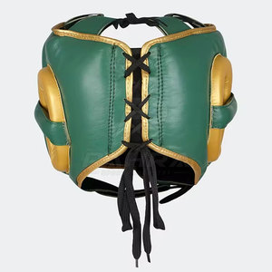 Protège-tête de boxe professionnel en cuir, respirant, léger, avec rembourrage en mousse absorbant les chocs, ajustement réglable pour le sparring et le MMA - Product Image 3