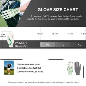 Gants de golf en cuir véritable de haute qualité, dernière mode, unis, avec logo brodé, respirants et extensibles, de la marque Punchin Sports. - Product Image 5