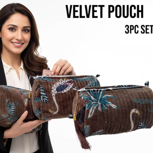 Set de Bolsas de Terciopelo para Artículos de Aseo, Bolsa de Maquillaje para Cosméticos, Regalo de Cumpleaños, Boda, con Cierre, para Damas de Honor - Product Image 3