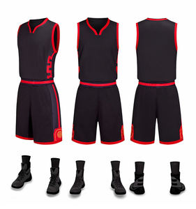 Ensemble de maillots de basket-ball au design tendance, uniforme d'équipe en sublimation, vêtements d'entraînement en mesh, ensembles d'uniformes de basket-ball pour hommes, vêtements de sport pour hommes - Product Image 3