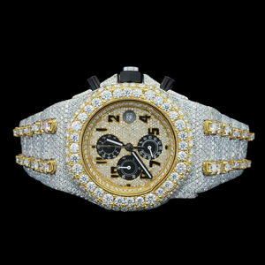 Reloj de Lujo con Diamantes Moissanite de la Mejor Calidad a Precio Accesible, Reloj de Pulsera con Movimiento de Cuarzo Totalmente Cubierto de Diamantes para Uso Diario - Product Image 1