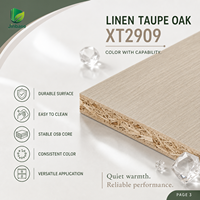 Panneau de bois aggloméré orienté (OSB) mélaminé Jinbase SXT2909 Linen Taupe Oak 18 mm E0 1220x2440 mm pour meubles et menuiseries