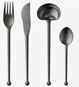 Cuillère à soupe minimaliste en métal avec finition mate, compatible lave-vaisselle, pour la restauration, les hôtels, le camping et l'usage domestique - Product Image 1