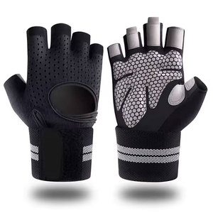 Half-Finger Print Unisex <b>Weight</b> Lifting Cycling <b>Gloves</b> Outdoor Sports <b>Training</b> Gym Exercise Wrist Support Non-Slip Breathable - Product Image 1