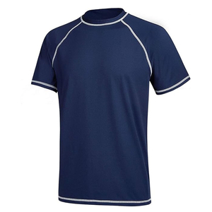 OEM Men Rash Guard T <b>Shirt</b> <b>Compression</b> Short Sleeve Swim <b>Shirt</b> UV Protection Custom Logo Wholesale Bulk - Product Image 1