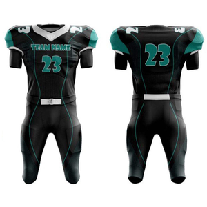 Camiseta de Fútbol Personalizada por Sublimación, sin Costuras, Unisex, para Adultos, Negra y Verde Azulado, Talla 23, Transpirable, con Tecnología de Detección de Agujas, Poliéster, Servicio OEM - Product Image 6