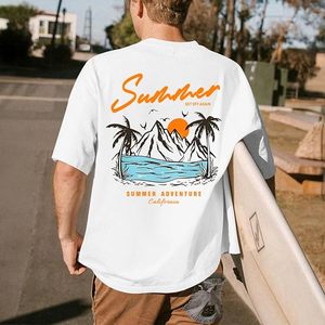 Camiseta con Estampado Gráfico para Hombre, Mezcla de Algodón, Cómoda, Estilo Urbano, Manga Corta, Atuendo Informal a la Moda, Tela Resistente, Diseño Moderno - Product Image 4