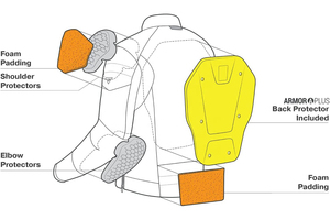 Chaqueta de Motociclista de Cuero Marrón para Hombre, Manga Larga, con Cierre, Equipo de Motociclismo - Product Image 6