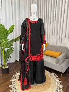 NOUVEAUTÉ : Ensemble Salwar Kameez Traditionnel Pakistanais ZAIN EXPORT en Tissu Coton Fendi, Haut-Bas et Dupatta, Séchage Rapide, Micro-Doux pour Femme - Product Image 3